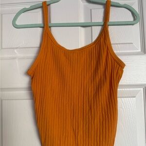 NWOT Orange/dark yellow Ribbed Tank Top
